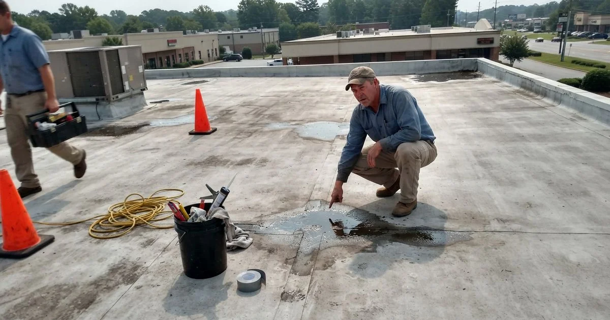Flat and low-slope commercial roof problems: leaks, ponding and what they mean